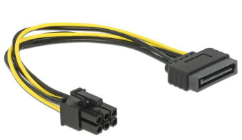 Delock 82924 Power SATA 15-pin -6-pin PCI-E 82924