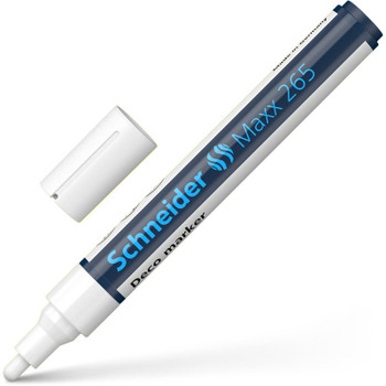 Schneider Maxx 265 Chalk Marker Bullet Tip 2Mm-3Mm Line White Pack 10 - 126549 126549 Schneider Maxx 265 Chalk Marker Bullet Tip 2Mm-3Mm Line White Pack 10 - 126549 126549