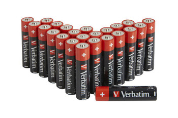 Verbatim W125883316 ALKALINE BATTERY AA  24 PACK 49505