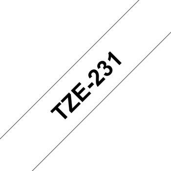 Brother TZE231 Tape Black on White 12mm TZE231