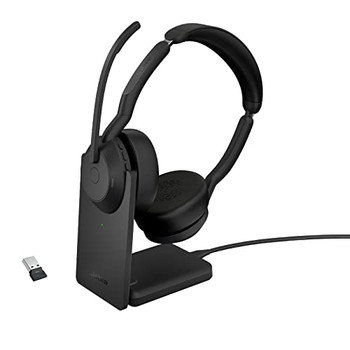Jabra Evolve2 55 Link 380 USB-A UC Stereo Headset and Stand EVOLVE255AUCSTEREOSTAND