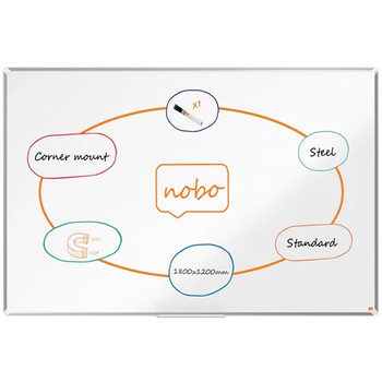 Nobo Premium Plus Steel Magnetic Whiteboard 1800x1200mm 1915161 1915161 Nobo Premium Plus Steel Magnetic Whiteboard 1800x1200mm 1915161 1915161