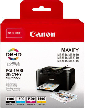 Canon Pgi-1500 Black & Colour Standard Ink Cartridge  1X4ml + 3X4.5Ml - 9218B006 9218B006 Canon Pgi-1500 Black & Colour Standard Ink Cartridge  1X4ml + 3X4.5Ml - 9218B006 9218B006