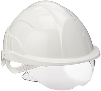 Centurion Vision Plus Safety Helmet With Integrated Visor White CNS10PLUSEWA