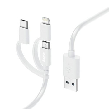 Hama 3-In-1 Multi Charging Cable - Usb-A To Usb-C/Micro Usb/Lightning Quick Char 00201535