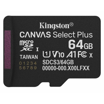 Kingston Canvas Select Plus  SDCS3/64GB 64Gb Micro Sd Uhs-I U1 Flash Card With A SDCS3/64GB
