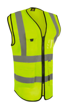 Beeswift Womens Hi-Vis Exec Waistcoat Saturn Yellow Size XS WEWCSYXS