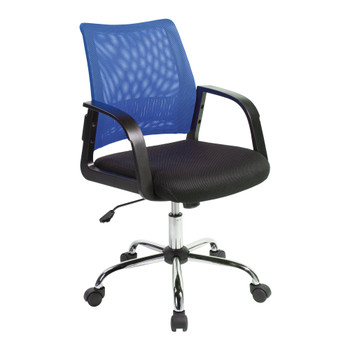 Nautilus Designs Calypso Medium Mesh Back Task Operator Office Chair With Fixed BCM/F1204/BL