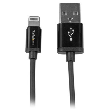 StarTech.com 1m/3 feet Black Apple 8-pin Lightning Connector to USB Cable for iP USBLT1MB