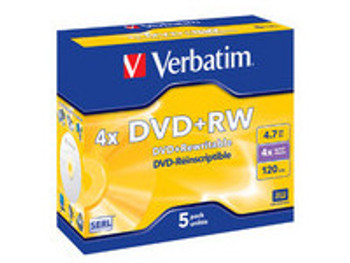 Verbatim 43229 DVD+RW 4X. 4.7GB Branded 43229