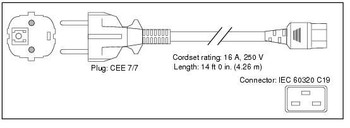 Cisco CAB-AC-2500W-EU= POWER CORD 250VAC 16A CAB-AC-2500W-EU=