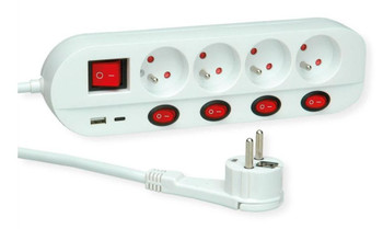 Roline 19.07.2347 Power Strip. UTE. 4-way. with 19.07.2347
