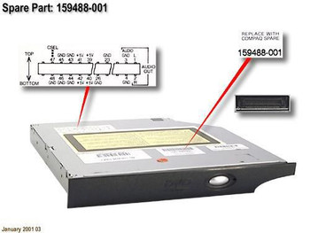 HP 159488-001-RFB DRV DVD 6X 3C 159488-001-RFB