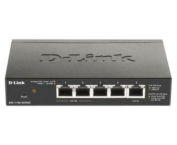 D-Link DGS-1100-05PDV2 5-Port Gigabit PoE Smart DGS-1100-05PDV2