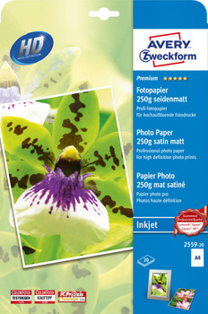Avery 2559-20 Premium Inkjet A4 250G White 2559-20