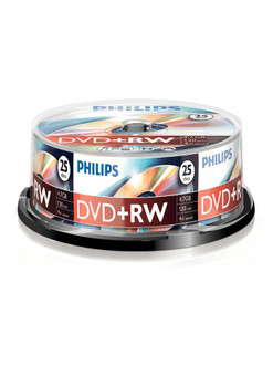 Philips DW4S4B25F/00 25 x DVD+RW - 4.7GB / 120min DW4S4B25F/00