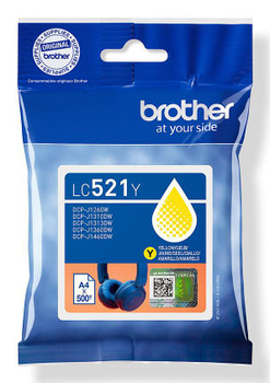 Brother LC-521Y Genuine Ink Cartridge - Yellow LC-521Y