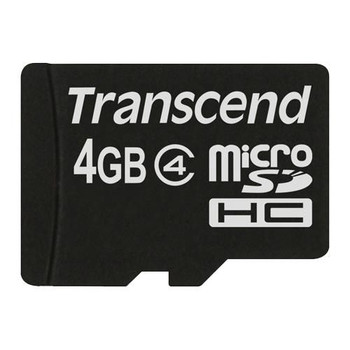Transcend TS4GUSDC4 MicroSD Card SDHC Class 4 .4GB TS4GUSDC4