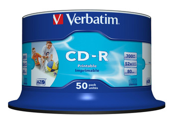 Verbatim 43438 Wide Printable. 52X 700MB 43438