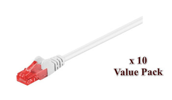 MicroConnect V-UTP603WVP U/UTP CAT6 3M White 10 Pack V-UTP603WVP