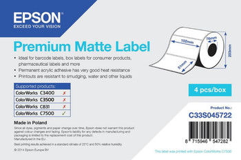 Epson C33S045722 PREMIUM MATTE DIE-CUT C33S045722