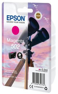 Epson C13T02V34020 Singlepack Magenta 502 Ink SEC C13T02V34020