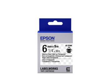 Epson C53S652004 TAPE - LK2TBN CLEAR BLK/ C53S652004