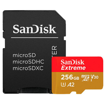 SanDisk Extreme PLUS 256 GB MicroSDXC Class 10 200 MB/s 140 MB/s Class 3 U3 SDSQXBD-256G-GN6MA