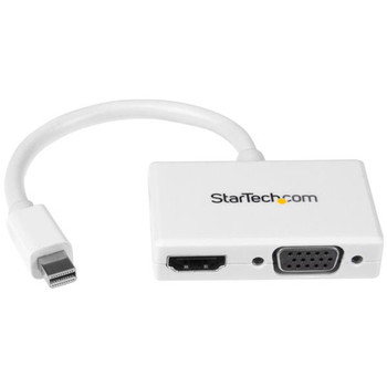 StarTech.com 2-in-1 Mini DisplayPort to HDMI/VGA Travel Adaptor White MDP2HDVGAW