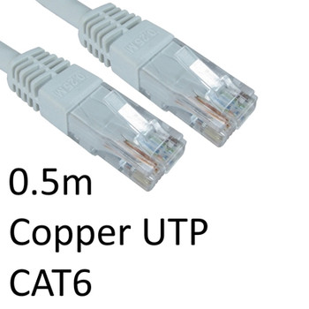 Rj45 M To Rj45 M Cat6 0.5M White Oem Moulded Boot Copper Utp Network Cable ERT-600W