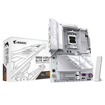 GIGABYTE B850 AORUS ELITE WIFI7 ICE Motherboard - AMD Ryzen 9000 Series CPUs 12+ B850 AORUS ELITE WIFI7 ICE