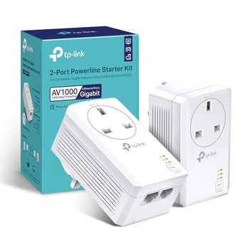 Tp-Link TL-PA7027P KIT Av1000 Gb Powerline Adapter Kit 2-Port Ac Pass Throu TL-PA7027P KIT