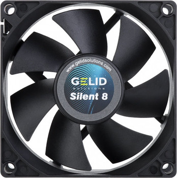 Gelid Silent 8 Black 80mm Quiet Case Fan GEL-SILENT8-BLACK