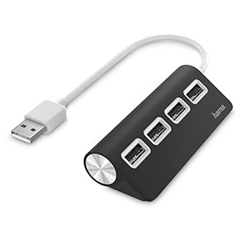 Hama External 4-Port Usb 2.0 Hub Usb Powered Black 00200119