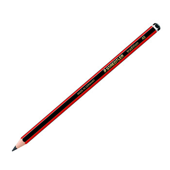 Staedtler 110 Tradition 4B Pencil Red/Black Barrel Pack 12 110-4B