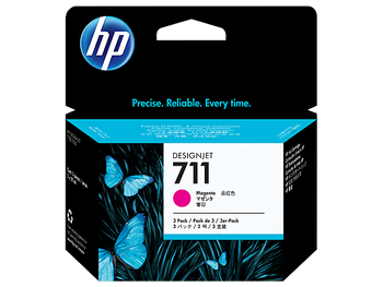 Hp 711 Magenta Standard Capacity Ink Cartridge Multipack 3 X 29 Ml Pack 3 - CZ13 CZ135A