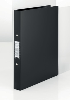 Rexel Budget Ring Binder Polypropylene 2 O-Ring A4 25Mm Rings Black Pack 10 13422BK