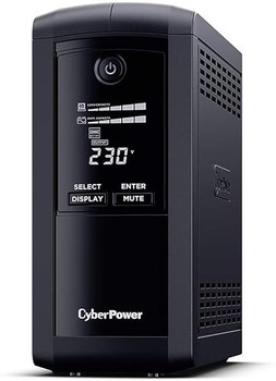 Cyberpower Value Pro 1000Va Line Interactive Tower Ups 550W Lcd Display 6X Iec A VP1000EILCD