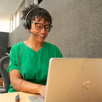 POLY Blackwire 8225 Stereo Microsoft Teams Certified USB-C Headset +USB-C/A Adap 8X225AA