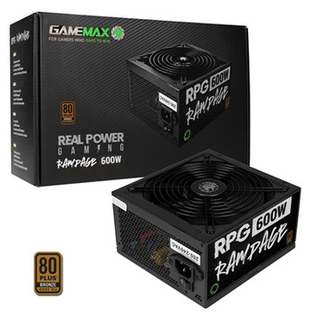 Gamemax Rpg Rampage 600W 140Mm Ultra Silent Fan 80 Plus Bronze Psu GMXRPG600