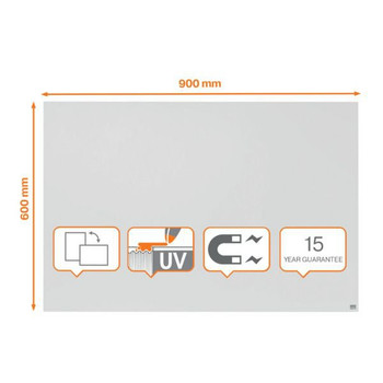Nobo Infinity Frameless Magnetic Whiteboard 900X600mm - 1915714 1915714