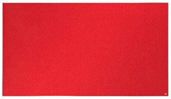 Nobo Impression Pro Widescreen Red Felt Noticeboard Aluminium Frame 1550X870mm 1 1915422