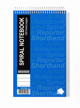 Silvine Spiral Reporters Shorthand Notebook 203 X 127Mm 160 Pages Ruled Blue Pac 743