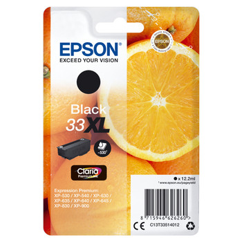 Epson Oranges Singlepack Black 33XL Claria Premium Ink High XL Yield Pigment-bas C13T33514012