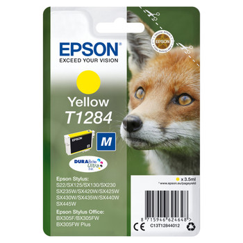 Epson Fox Singlepack Yellow T1284 DURABrite Ultra Ink Pigment-based ink 3.5 ml 2 C13T12844012