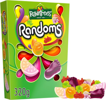 Rowntrees Randoms Sweets Carton 320G - 12612084 12612084