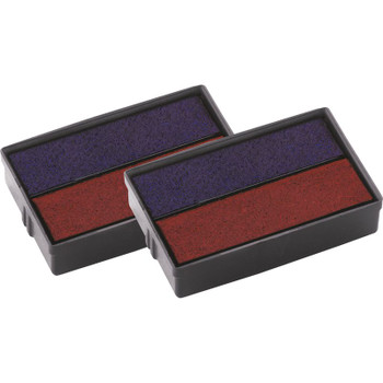 Colop E/10/2 Replacement Stamp Pad Fits S160/S160/L Blue/Red Pack 2 107132