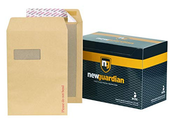 New Guardian Board Backed Envelope C4 Peel And Seal Window Power-Tac 130Gsm Mani B26526