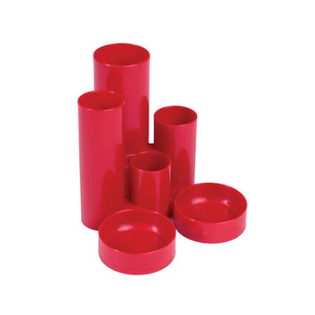 Q-Connect Desk Tidy Red W130 x D130 x H105mm MPTUBKPRED KF10042