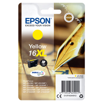 Epson Pen and crossword Singlepack Yellow 16XL DURABrite Ultra Ink High XL Yield C13T16344012